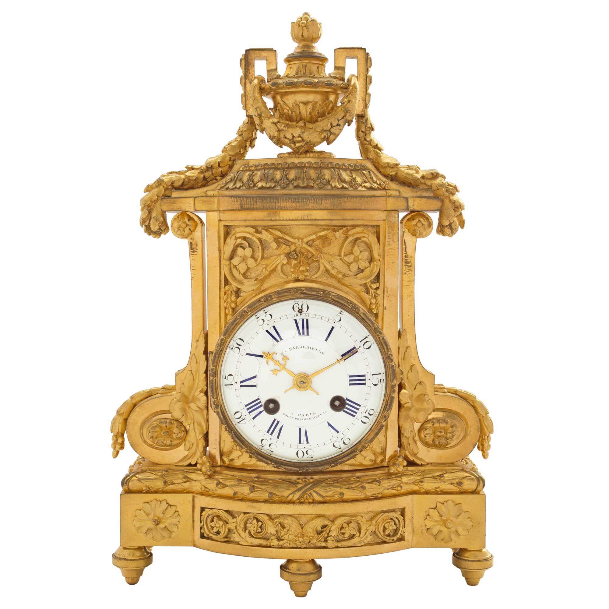 French 19th Century Louis Xvi St Ormolu Clock Signed F Barbedienne Cedric Dupont Antiques Stunning red marble and ormolu table clock a. french 19th century louis xvi st ormolu clock signed f barbedienne