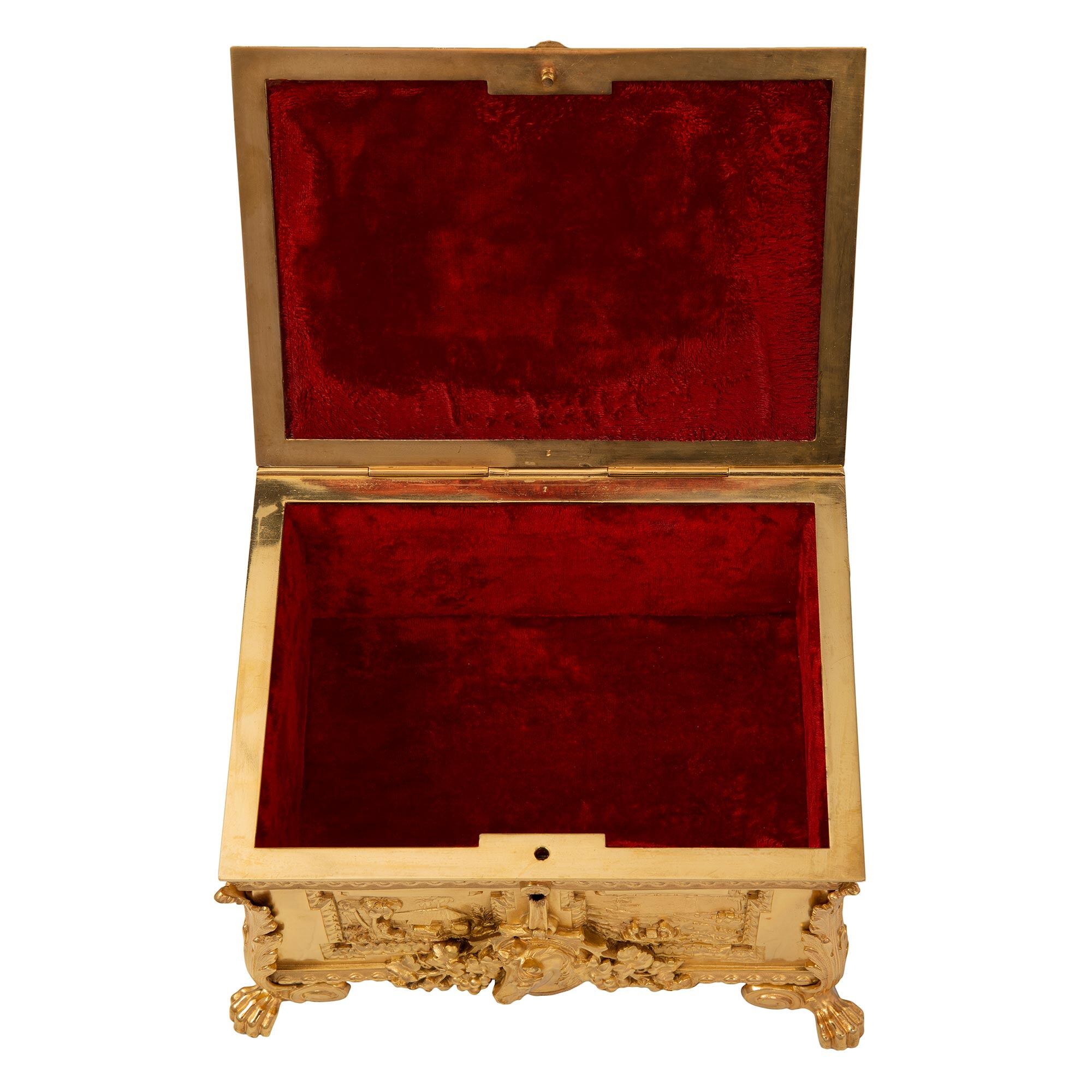 Antique Ormolu Box Trinket Box Jewelry Box French Souvenir Box 