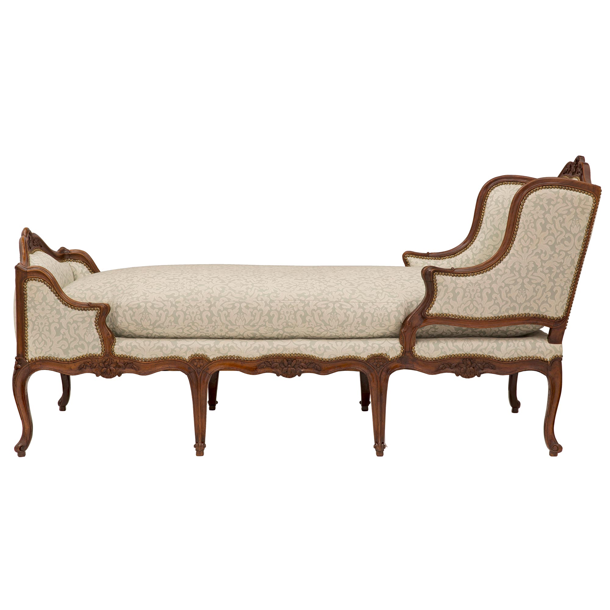 Antique Louis XV style chaise lounge.