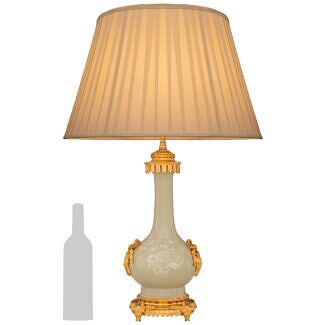 English regency style gilt and tole hurricane lamp 1